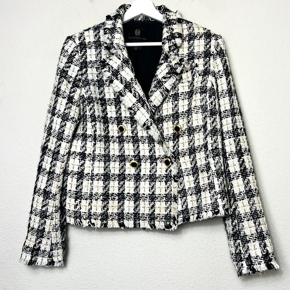House of Harlow 1960 Black & White Tweed Jacket - Picture 2 of 7